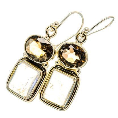 Rainbow Moonstone Earrings handcrafted by Ana Silver Co - EARR419772