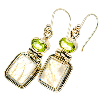 Rainbow Moonstone Earrings handcrafted by Ana Silver Co - EARR419773
