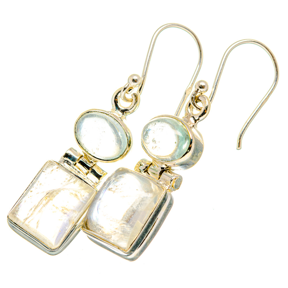 Rainbow Moonstone Earrings handcrafted by Ana Silver Co - EARR419777
