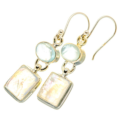 Rainbow Moonstone Earrings handcrafted by Ana Silver Co - EARR419781