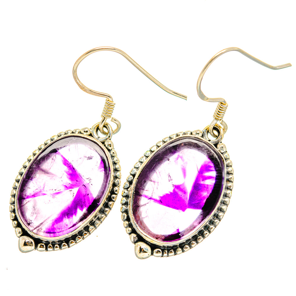 Chevron Amethyst Earrings handcrafted by Ana Silver Co - EARR419801