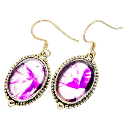 Chevron Amethyst Earrings handcrafted by Ana Silver Co - EARR419801