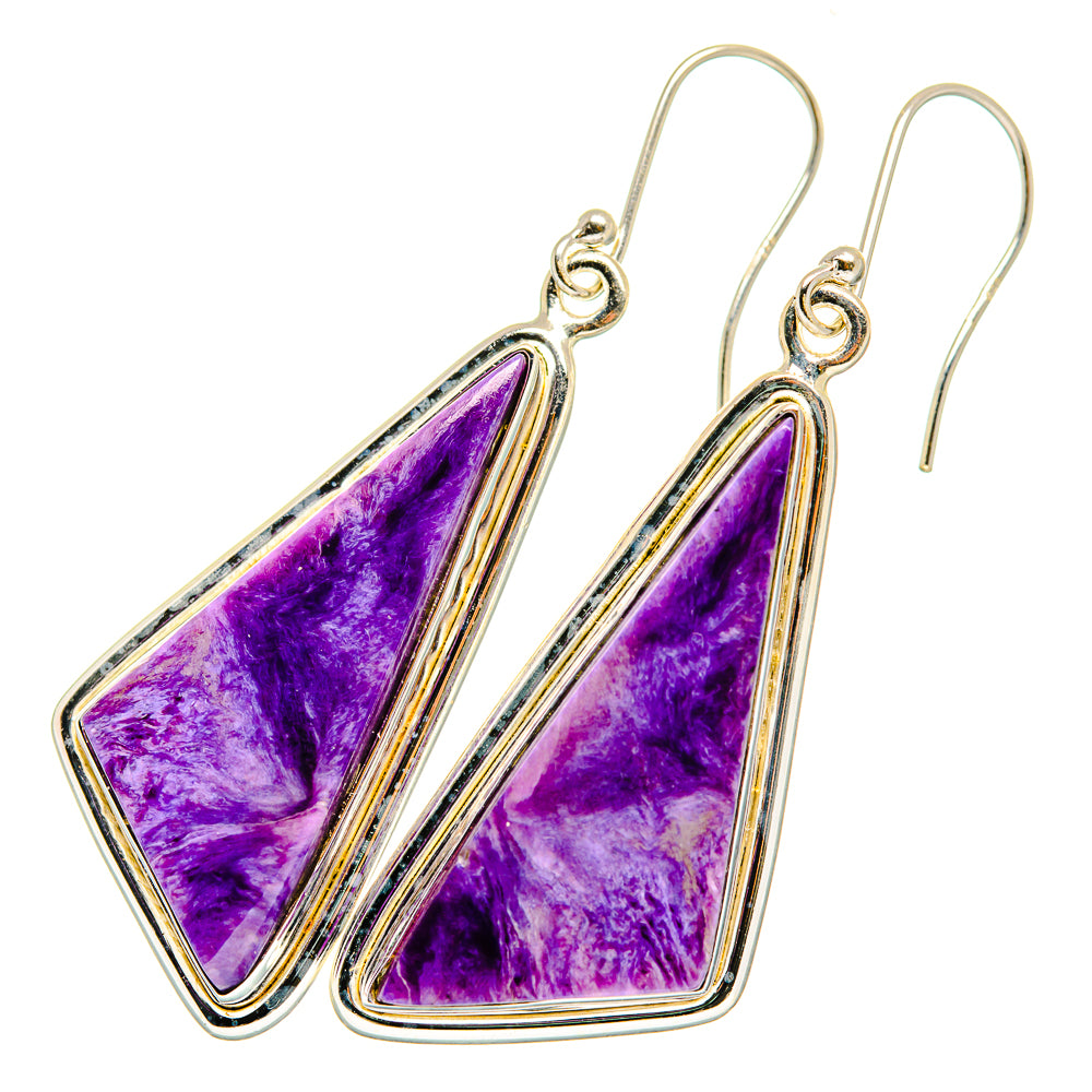 Charoite Earrings handcrafted by Ana Silver Co - EARR419810