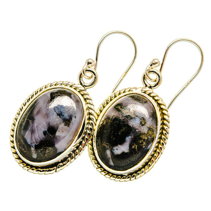 Gabbro Stone Earrings handcrafted by Ana Silver Co - EARR419819 - Photo 2