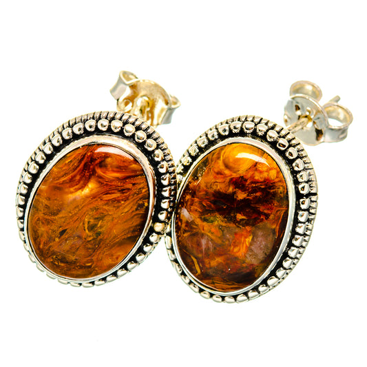 Golden Pietersite Earrings handcrafted by Ana Silver Co - EARR419821