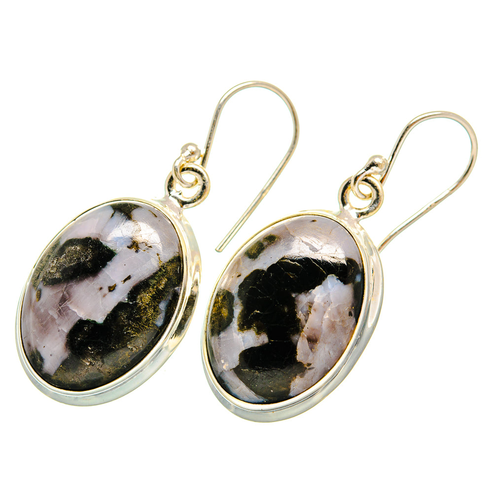 Gabbro Stone Earrings handcrafted by Ana Silver Co - EARR419828 - Photo 2
