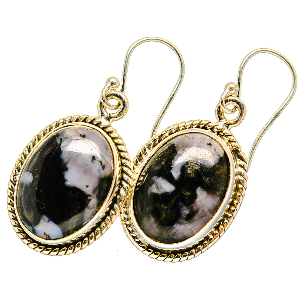 Gabbro Stone Earrings handcrafted by Ana Silver Co - EARR419833 - Photo 2