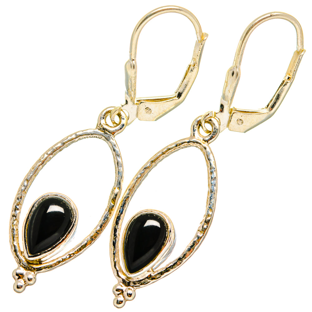 Black Onyx Earrings handcrafted by Ana Silver Co - EARR419841