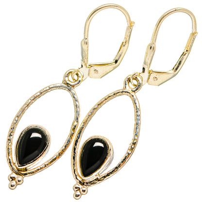 Black Onyx Earrings handcrafted by Ana Silver Co - EARR419841
