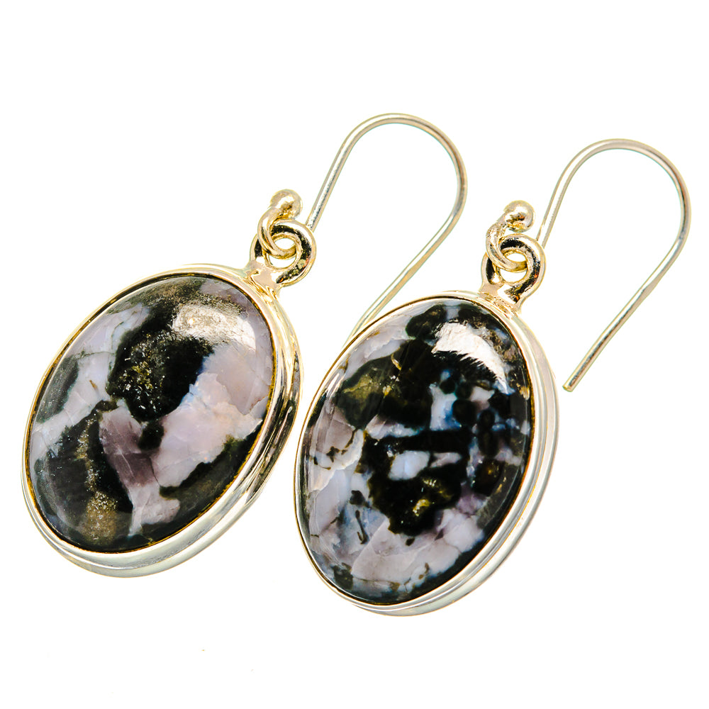 Gabbro Stone Earrings handcrafted by Ana Silver Co - EARR419847 - Photo 2