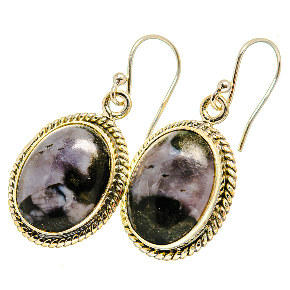 Gabbro Stone Earrings handcrafted by Ana Silver Co - EARR419852 - Photo 2