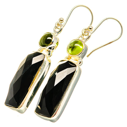 Black Onyx Earrings handcrafted by Ana Silver Co - EARR419855