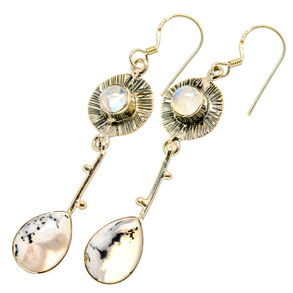 Dendritic Opal Earrings handcrafted by Ana Silver Co - EARR419860
