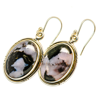 Gabbro Stone Earrings handcrafted by Ana Silver Co - EARR419862 - Photo 2