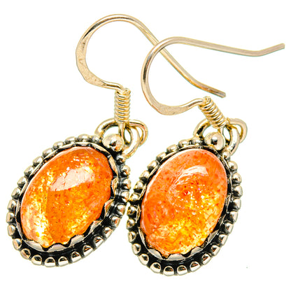 Sunstone Earrings handcrafted by Ana Silver Co - EARR419864