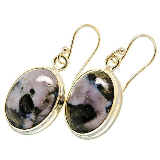 Gabbro Stone Earrings handcrafted by Ana Silver Co - EARR419873 - Photo 2