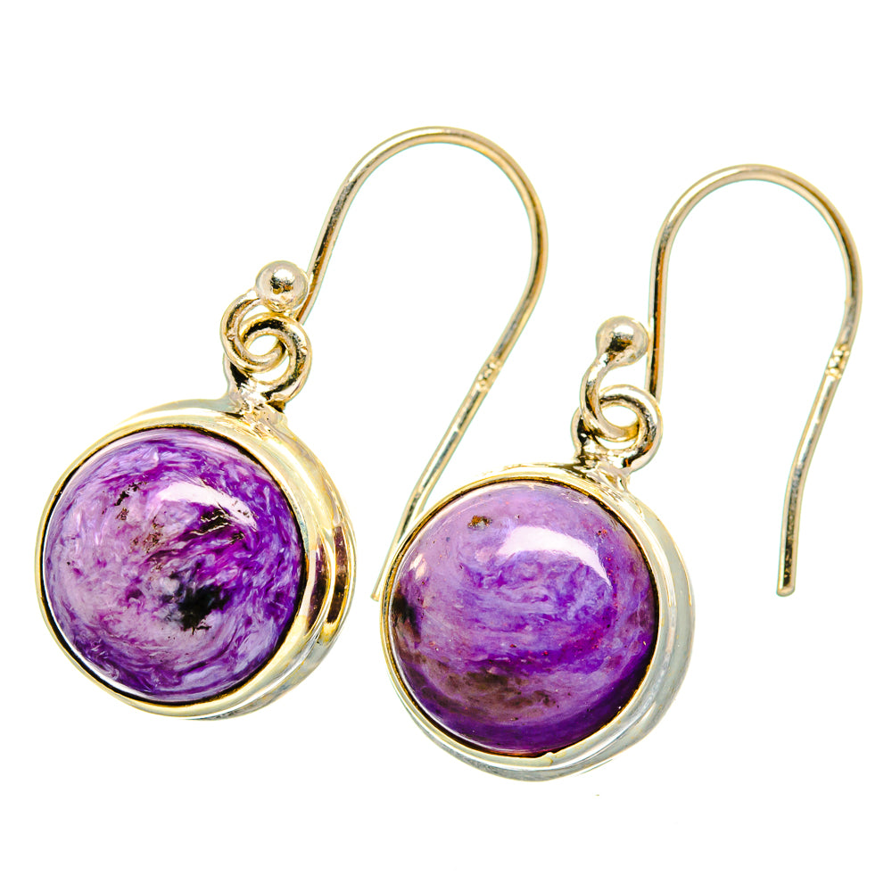 Charoite Earrings handcrafted by Ana Silver Co - EARR419876