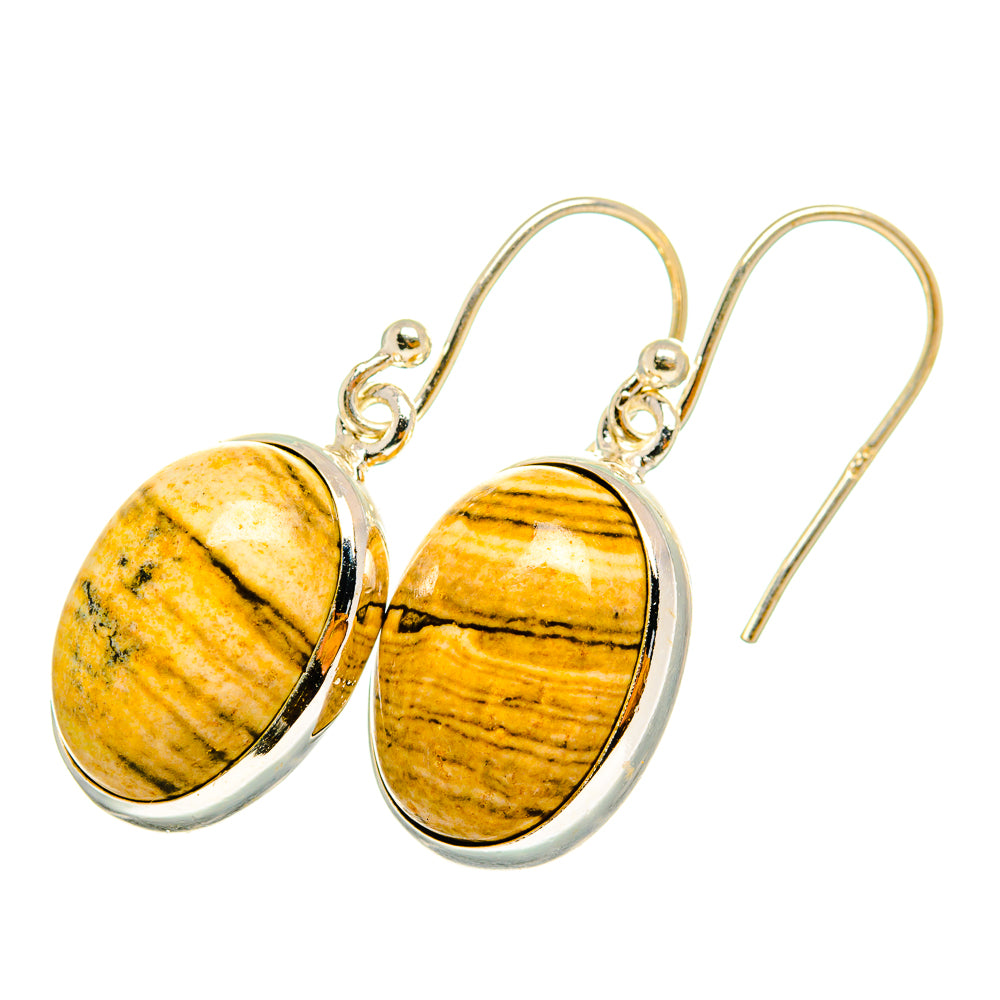Picture Jasper Earrings handcrafted by Ana Silver Co - EARR419891