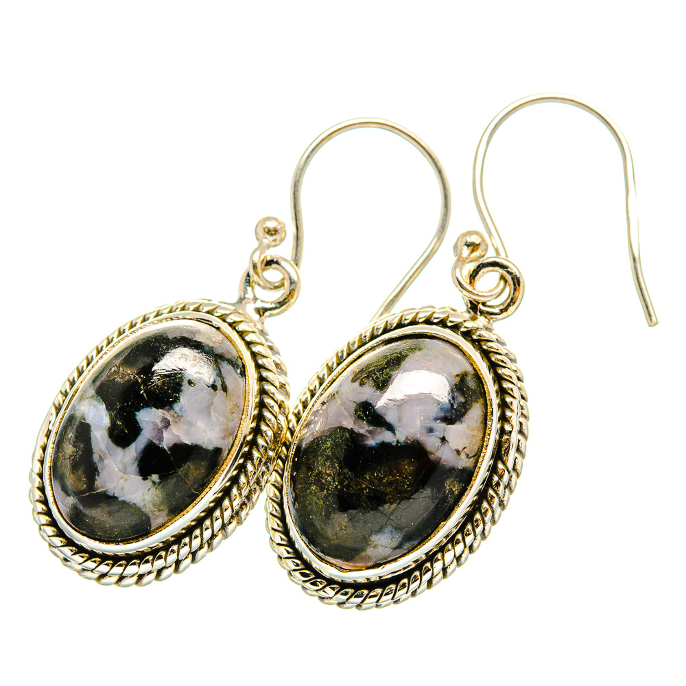 Gabbro Stone Earrings handcrafted by Ana Silver Co - EARR419898 - Photo 2
