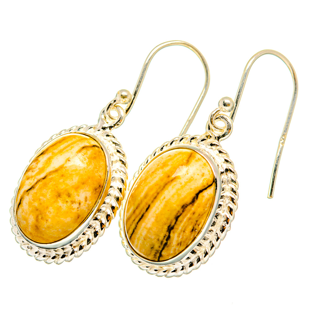 Picture Jasper Earrings handcrafted by Ana Silver Co - EARR419901