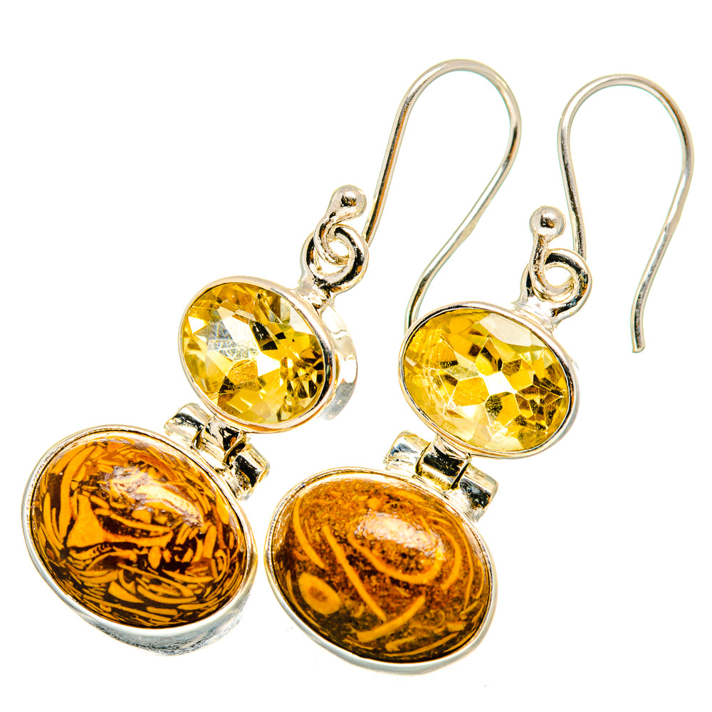 Picasso Jasper Earrings handcrafted by Ana Silver Co - EARR419903