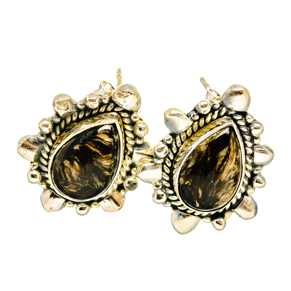 Golden Seraphinite Earrings handcrafted by Ana Silver Co - EARR419905