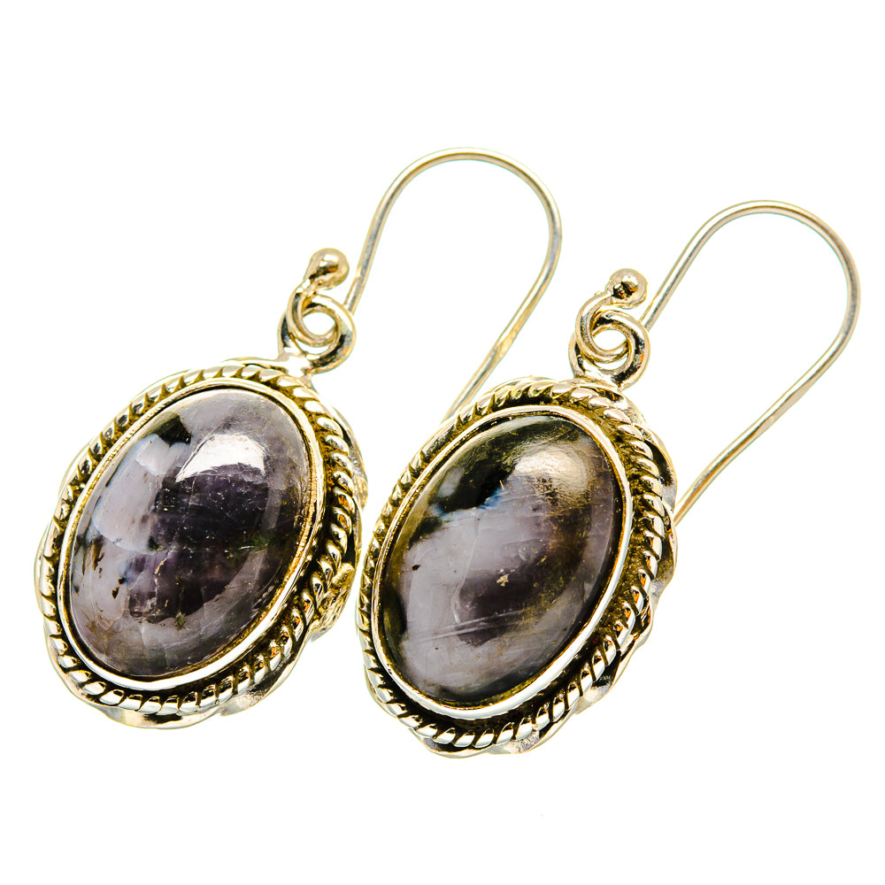 Gabbro Stone Earrings handcrafted by Ana Silver Co - EARR419909 - Photo 2