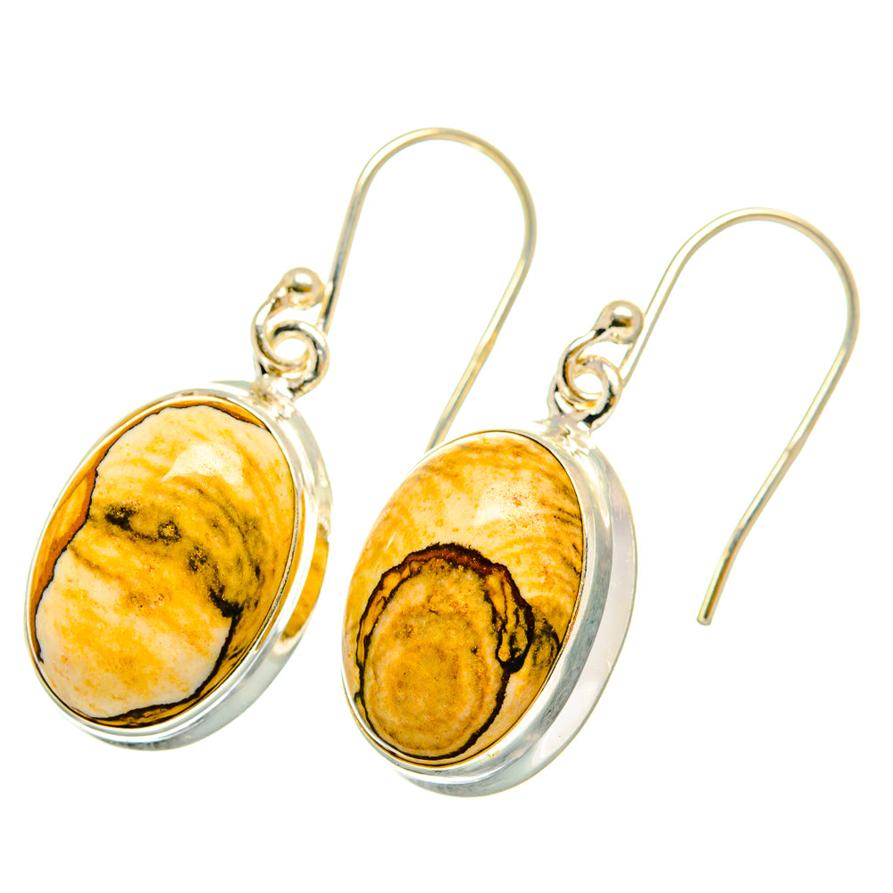Picture Jasper Earrings handcrafted by Ana Silver Co - EARR419910