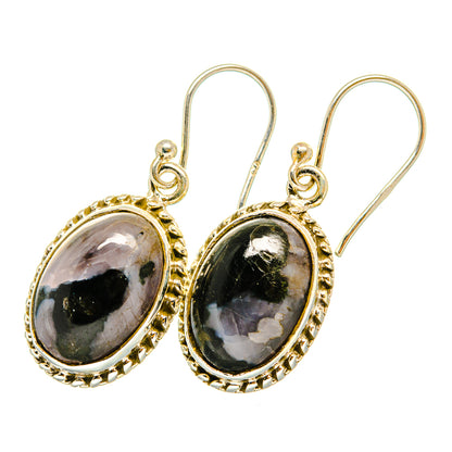 Gabbro Stone Earrings handcrafted by Ana Silver Co - EARR419912 - Photo 2