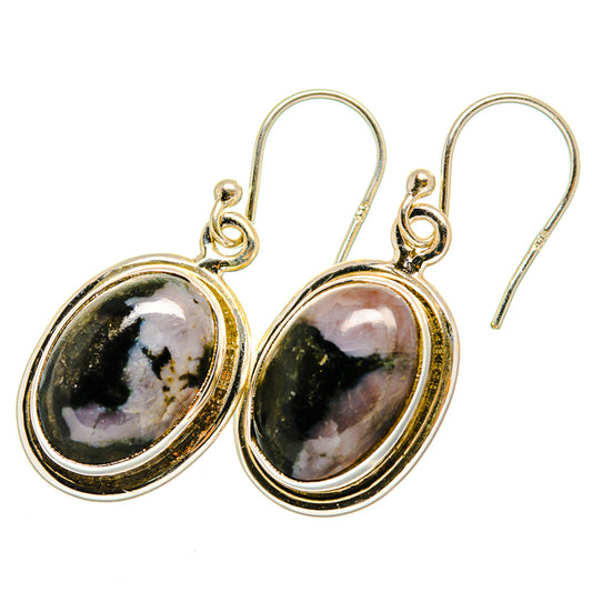 Gabbro Stone Earrings handcrafted by Ana Silver Co - EARR419915 - Photo 2