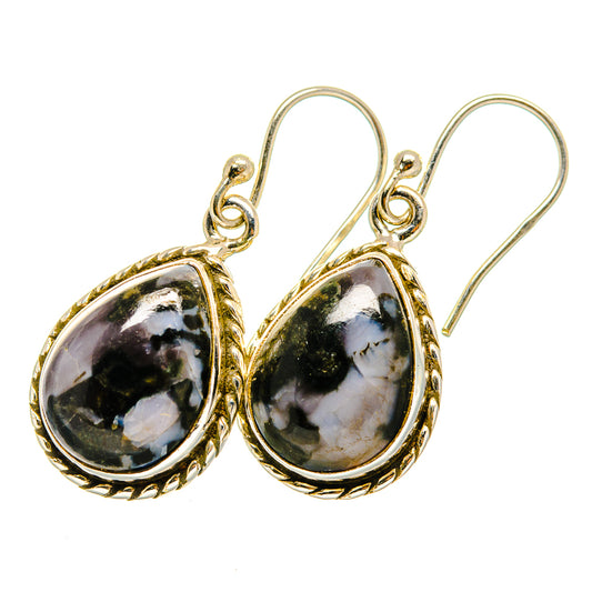 Gabbro Stone Earrings handcrafted by Ana Silver Co - EARR419923