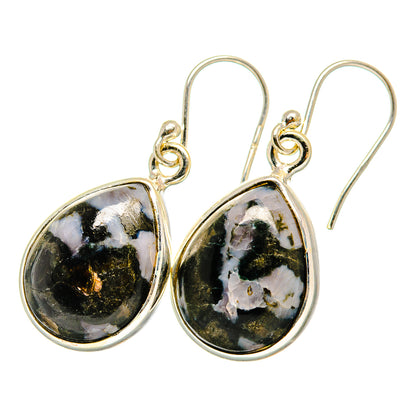 Gabbro Stone Earrings handcrafted by Ana Silver Co - EARR419925 - Photo 2