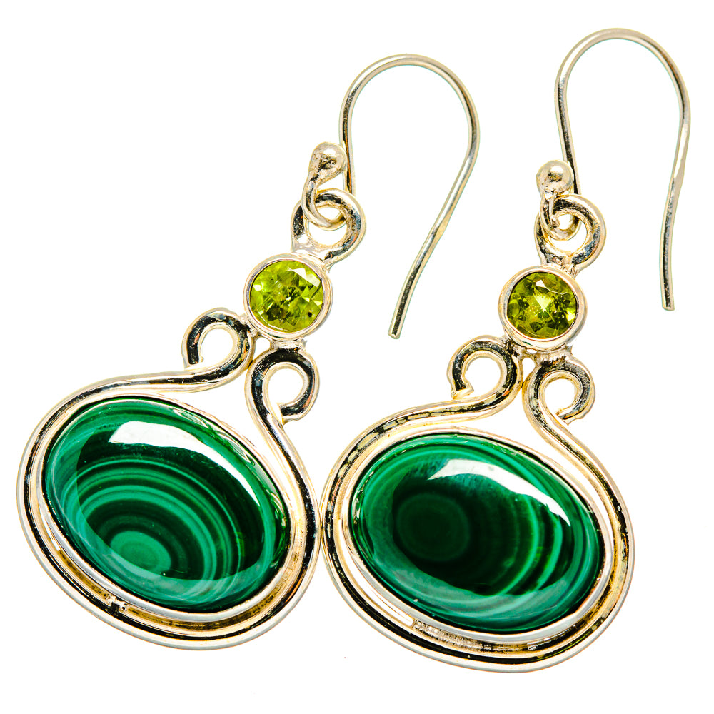 Malachite Earrings handcrafted by Ana Silver Co - EARR419926