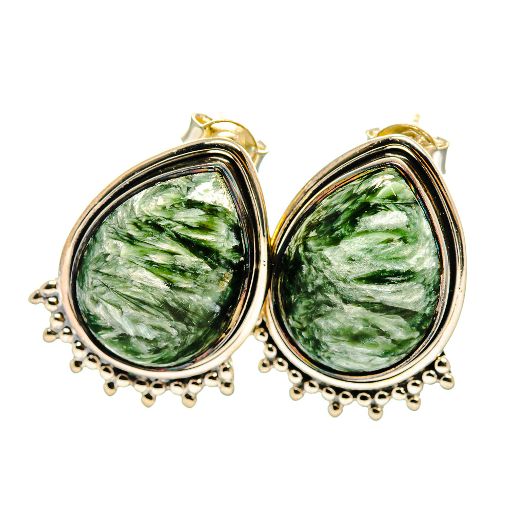 Seraphinite Earrings handcrafted by Ana Silver Co - EARR419927