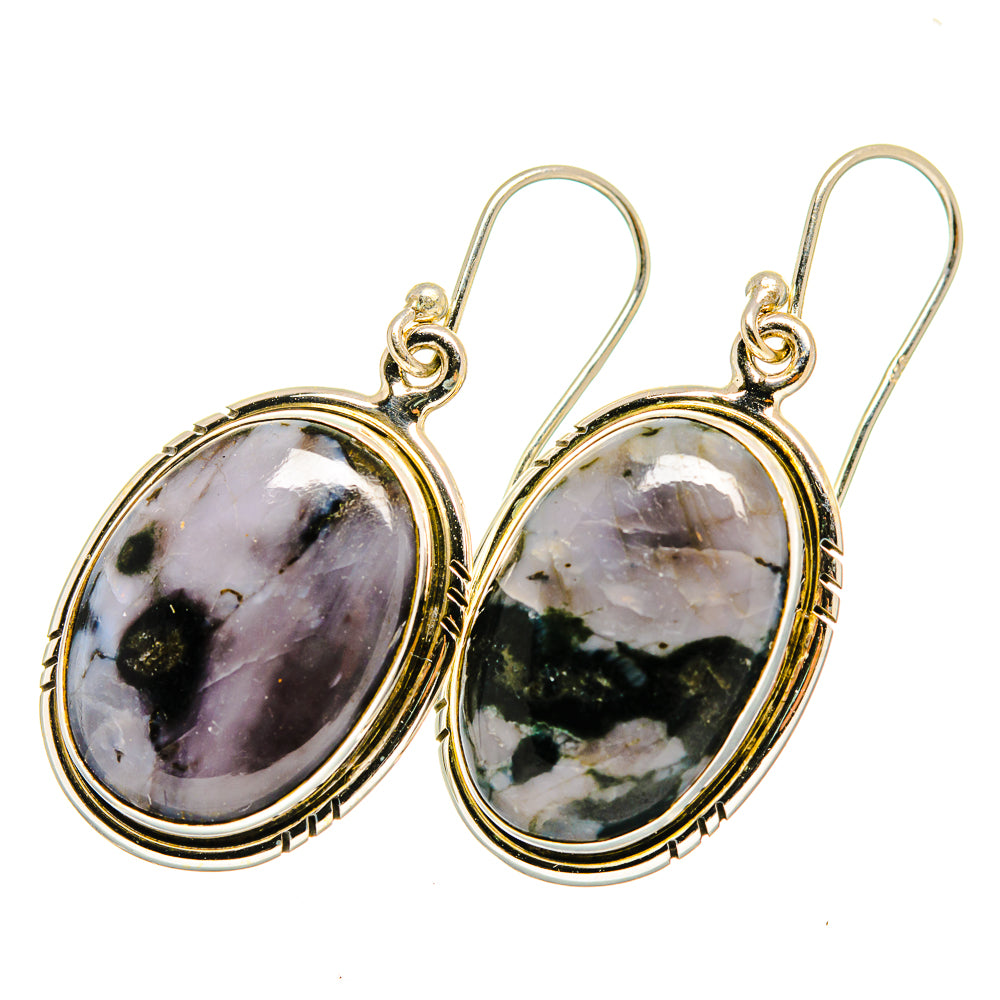 Gabbro Stone Earrings handcrafted by Ana Silver Co - EARR419932 - Photo 2