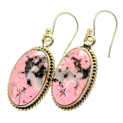 Rhodonite Earrings handcrafted by Ana Silver Co - EARR419934