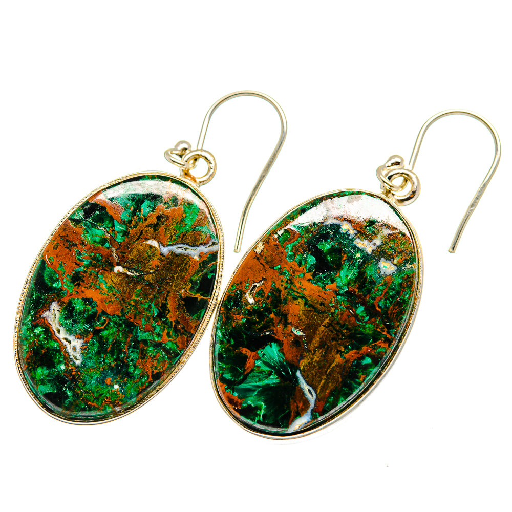 Chrysocolla Earrings handcrafted by Ana Silver Co - EARR419939