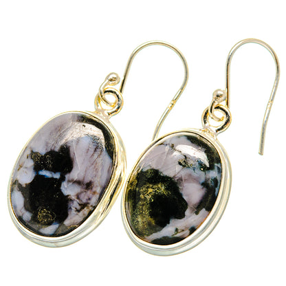 Gabbro Stone Earrings handcrafted by Ana Silver Co - EARR419942 - Photo 2