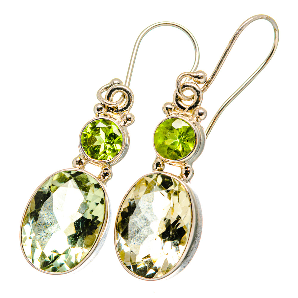 Green Amethyst Earrings handcrafted by Ana Silver Co - EARR419943