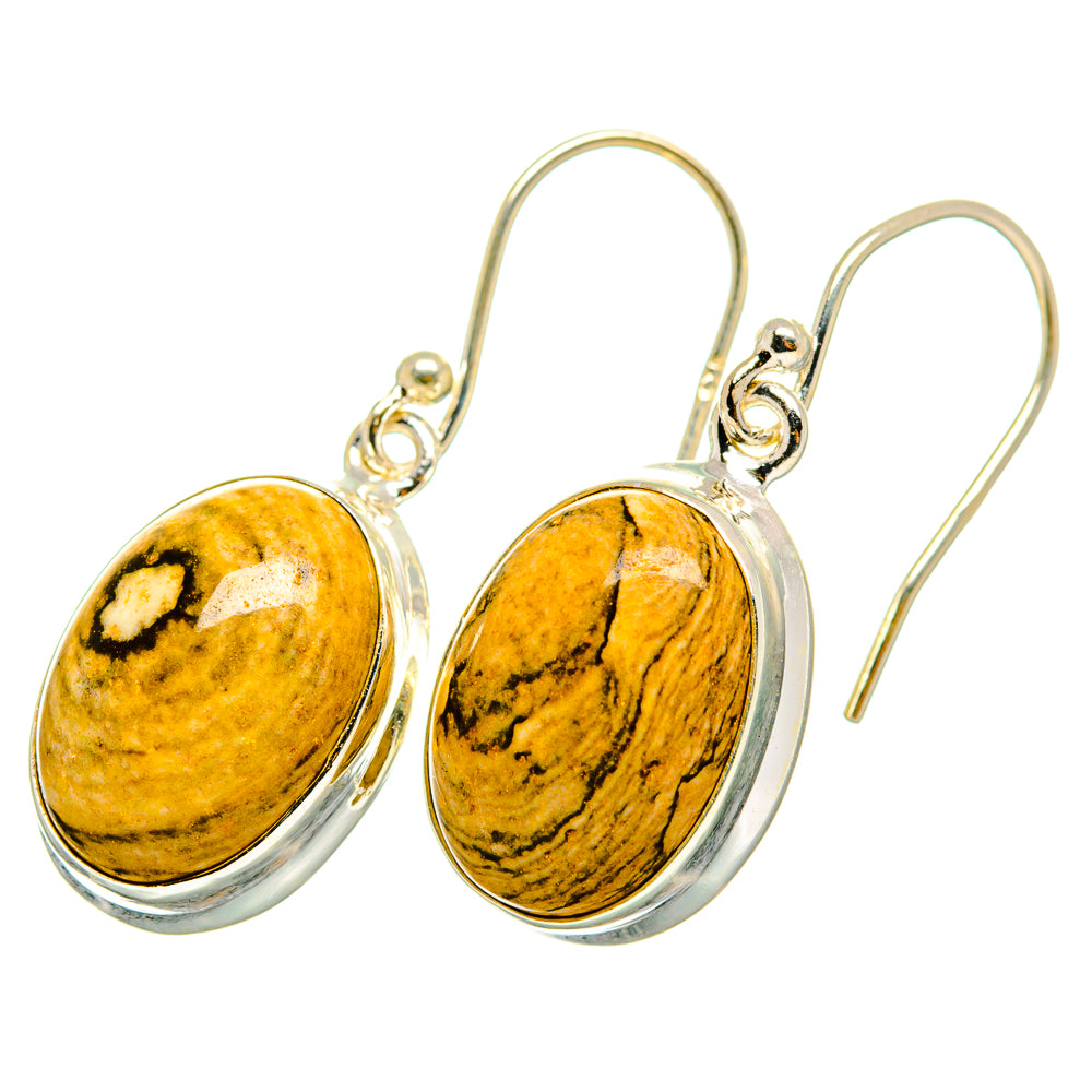 Picture Jasper Earrings handcrafted by Ana Silver Co - EARR419954