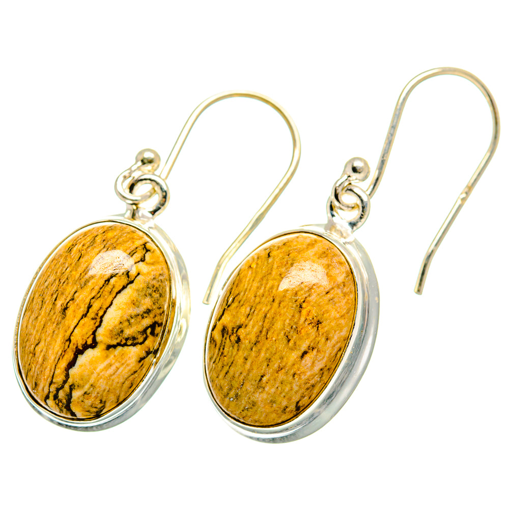 Picture Jasper Earrings handcrafted by Ana Silver Co - EARR419966