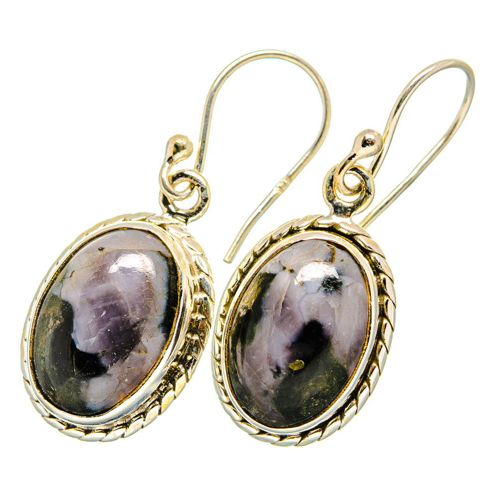 Gabbro Stone Earrings handcrafted by Ana Silver Co - EARR419967 - Photo 2