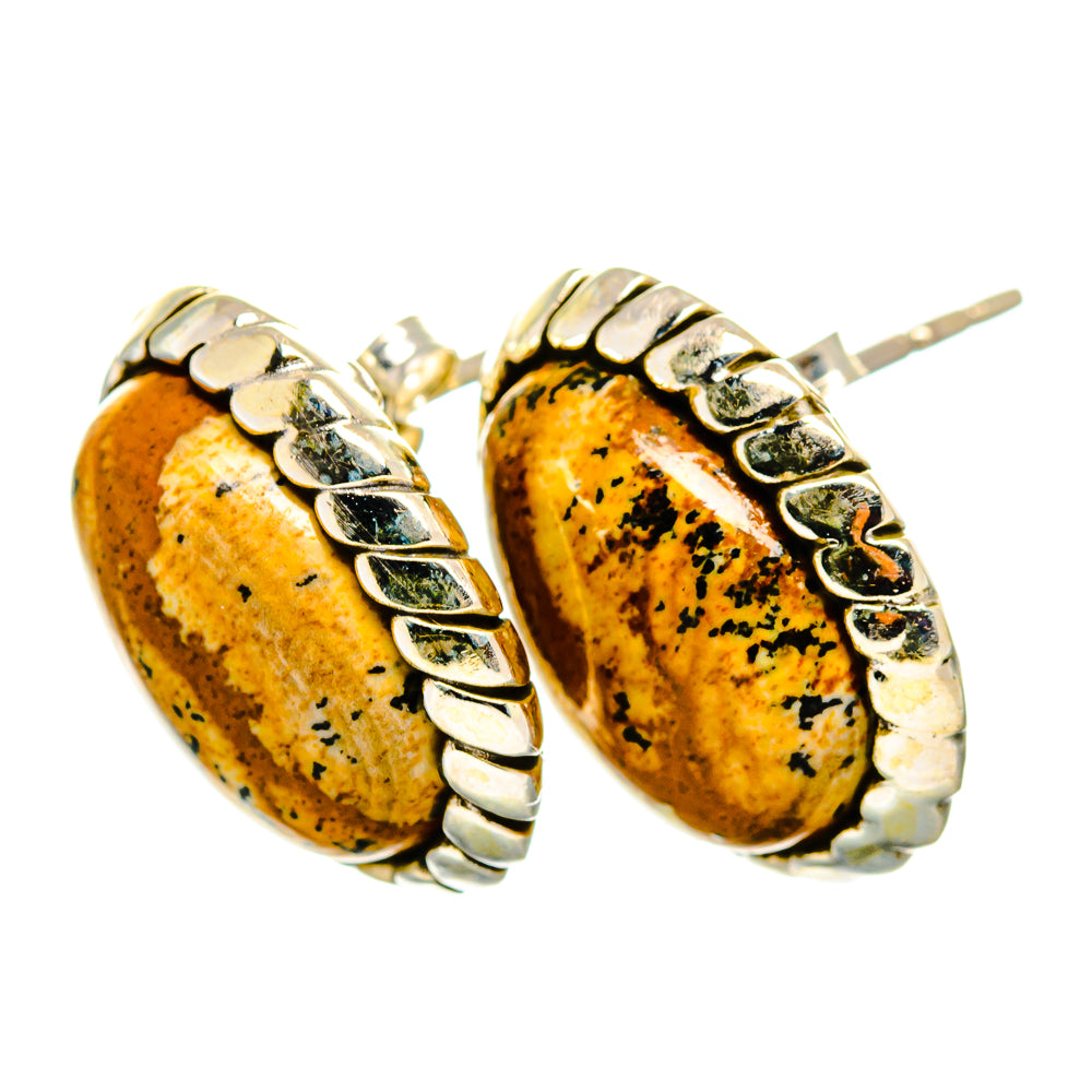 Picture Jasper Earrings handcrafted by Ana Silver Co - EARR419973