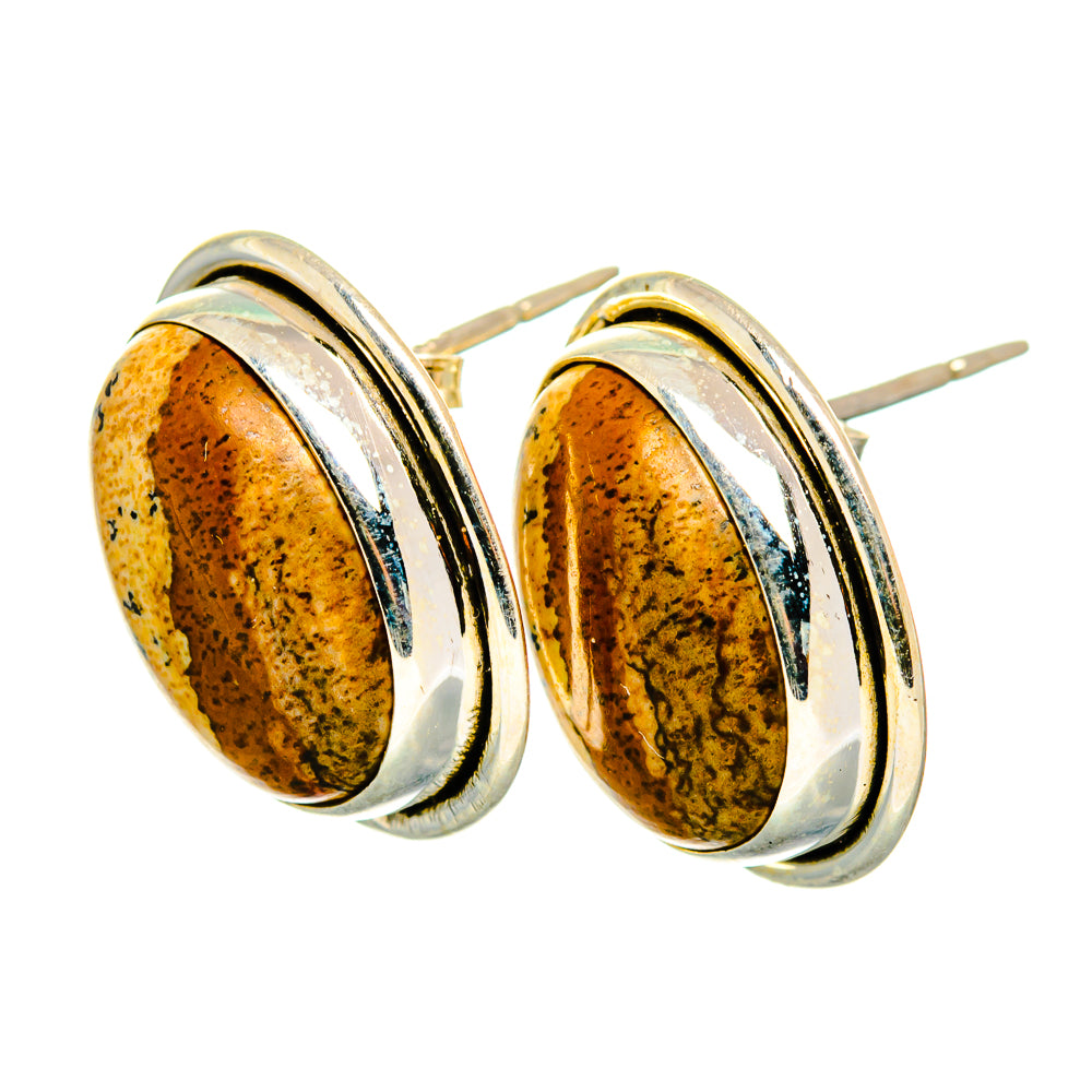 Picture Jasper Earrings handcrafted by Ana Silver Co - EARR419977