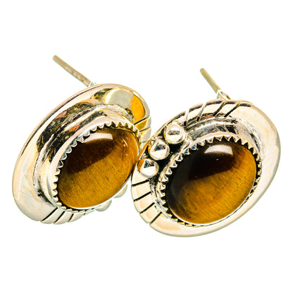 Tiger Eye Earrings handcrafted by Ana Silver Co - EARR419984