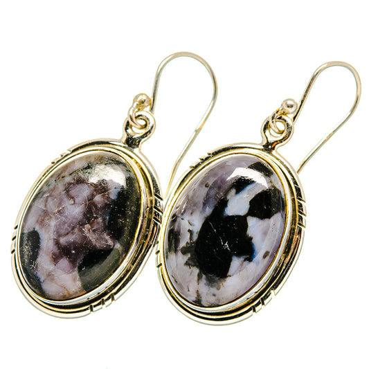 Gabbro Stone Earrings handcrafted by Ana Silver Co - EARR419996 - Photo 2