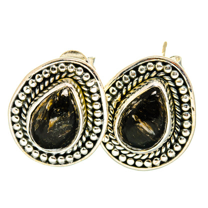 Golden Seraphinite Earrings handcrafted by Ana Silver Co - EARR419997 - Photo 2