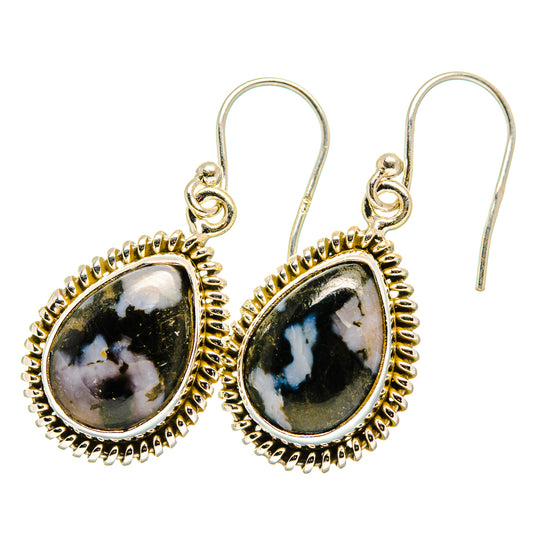Gabbro Stone Earrings handcrafted by Ana Silver Co - EARR419999 - Photo 2