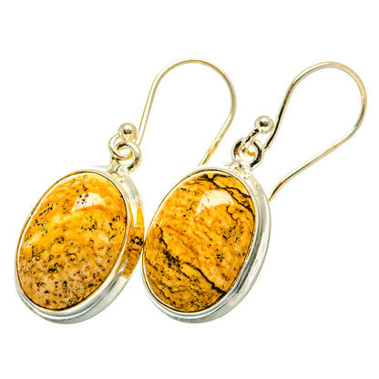 Picture Jasper Earrings handcrafted by Ana Silver Co - EARR420001
