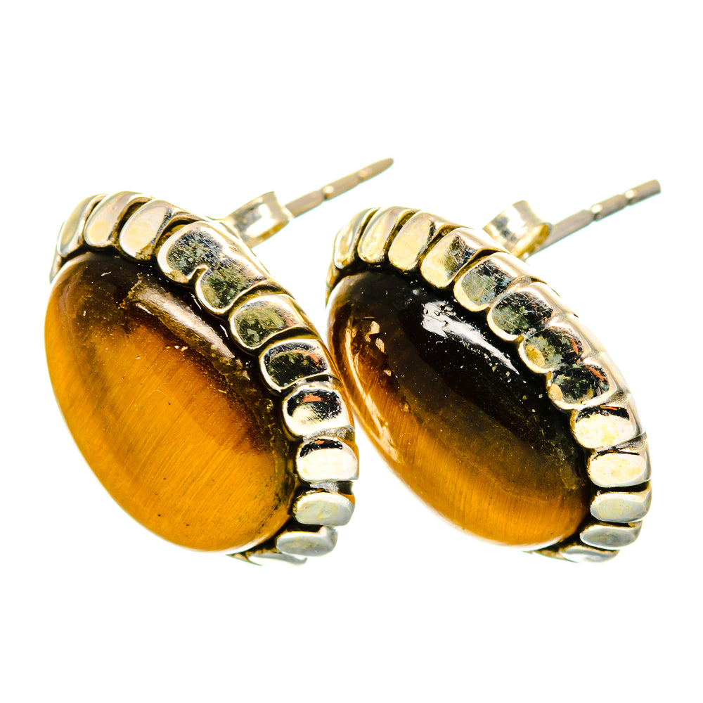 Tiger Eye Earrings handcrafted by Ana Silver Co - EARR420002
